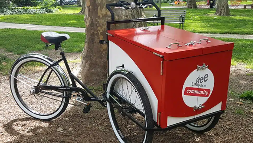 The Free Library's Book Bike closed.