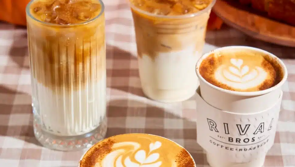 Coffee and lattes from Rival Bros. Coffee.