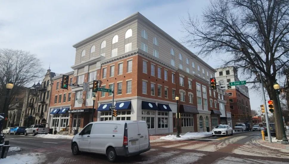 Hotel Indigo on West Chester corner.
