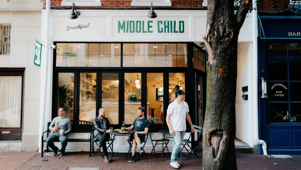 Exterior of Middle Child restaurant.