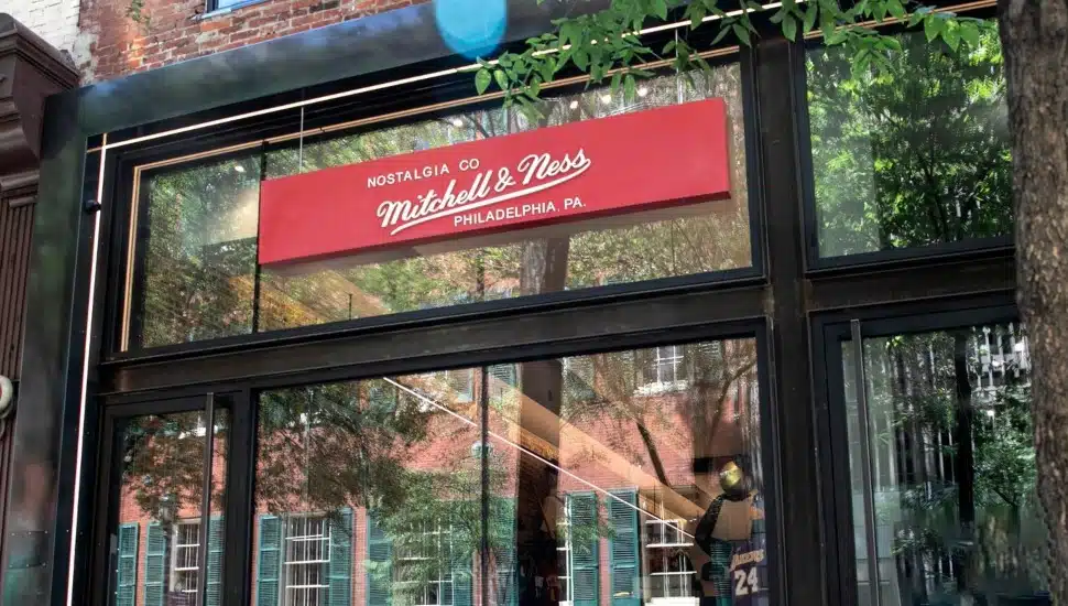 Exterior of Mitchell & Ness' flagship store in Center City.