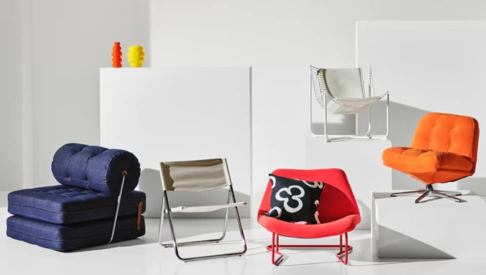 IKEA throwback furniture.