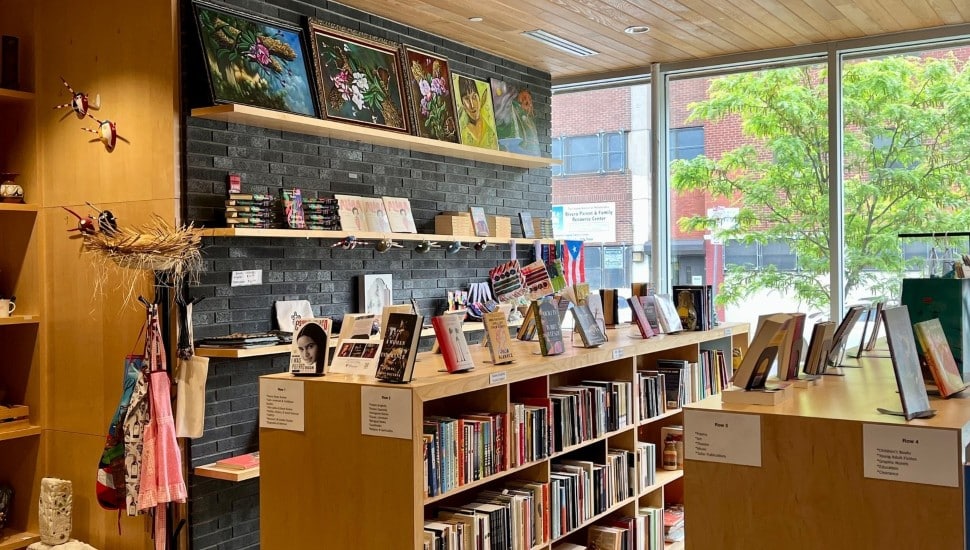 Inside Julia De Burgos Bookstore.