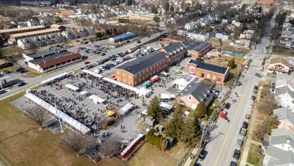 Kennett Winterfest event space aerial view.