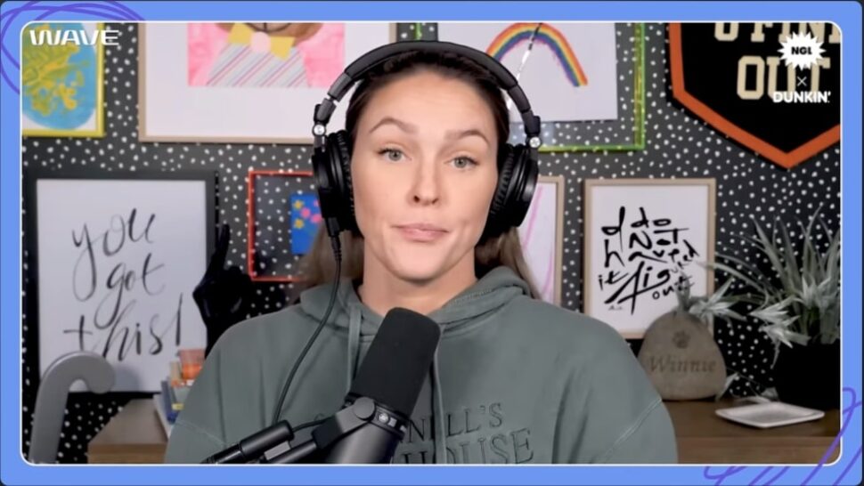 Kylie Kelce on her "Not Gonna Lie" podcast.