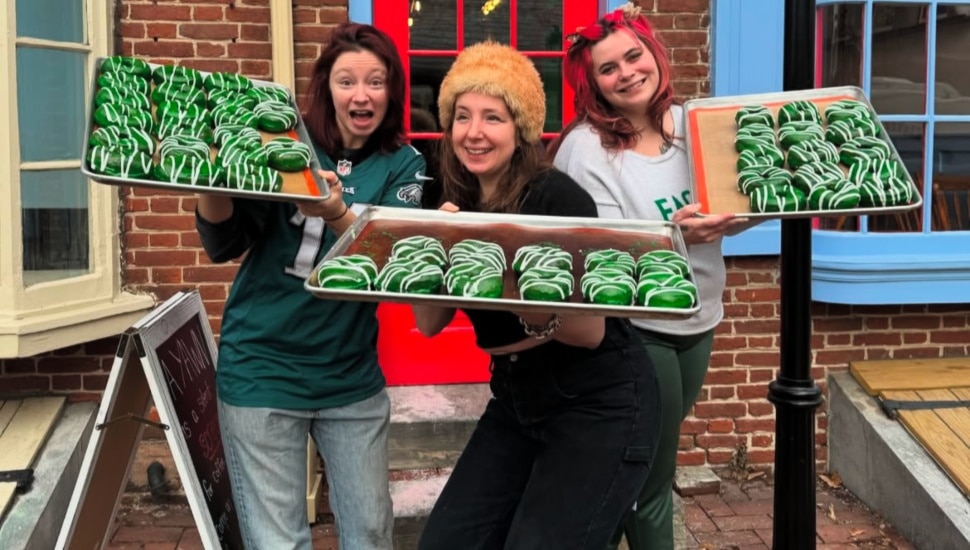 Loretta's chefs with pastries.