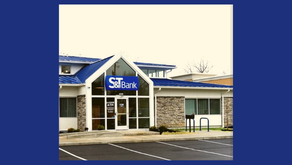The outside of an S&T Bank location.