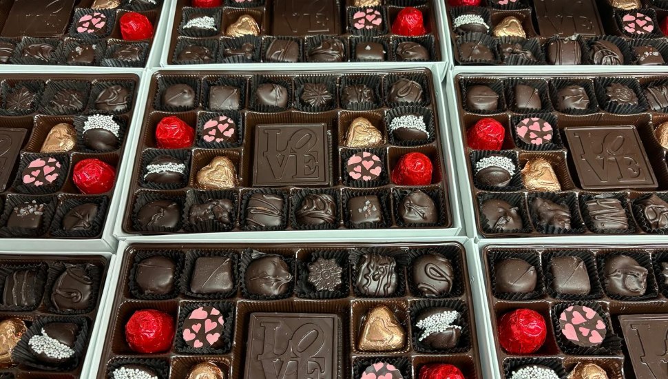 An assortment of chocolates from Mueller’s Chocolate Company.
