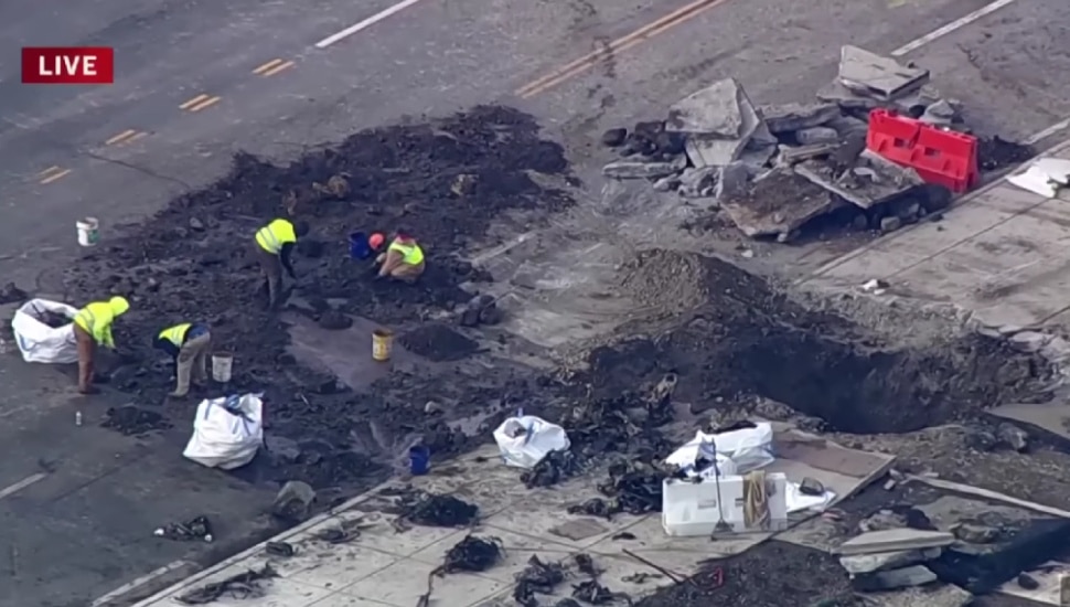Aftermath of the recent Northeast Philadelphia medical jet crash.