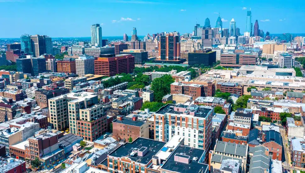 A Philadelphia skyline.