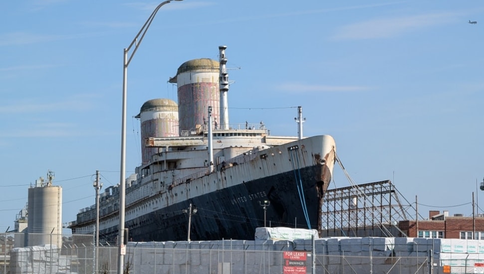 SS United State behind a gate.
