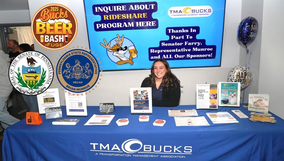 Promotional table for transportation association.