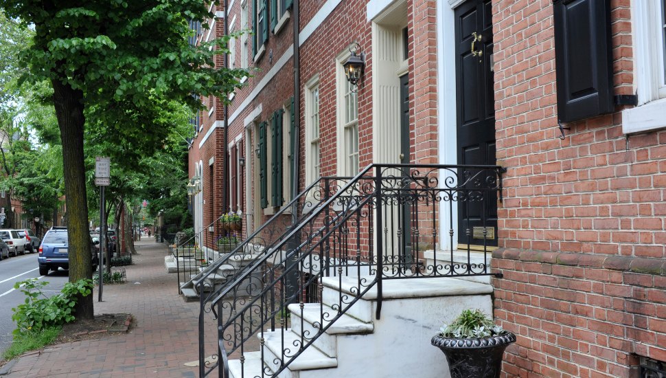 Streets and homes in Philadelphia.