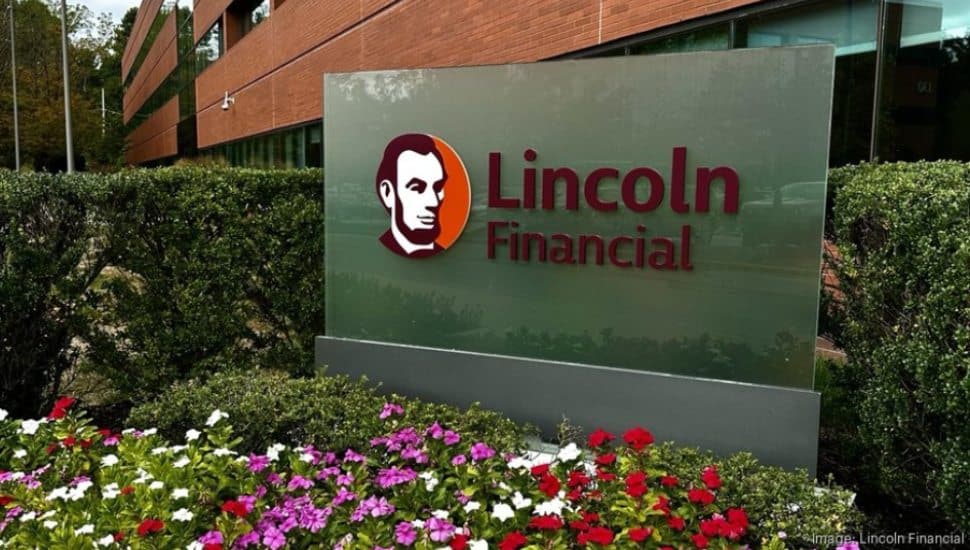 The new Lincoln Financial logo outside its Radnor headquarters.