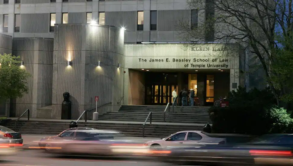 Exterior Temple's Beasley School of Law.