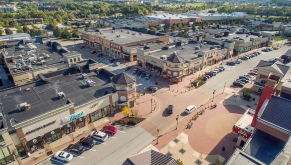 Aerial view of Collegeville Providence Town Center.