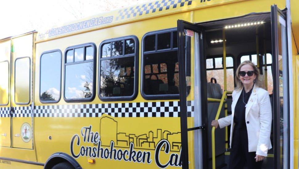 Congresswoman Madeleine Dean aboard the Conshohocken Cab.