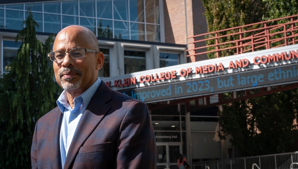 David W. Brown outside Klein College.