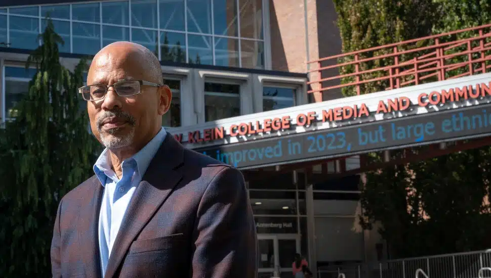 David W. Brown outside Klein College.