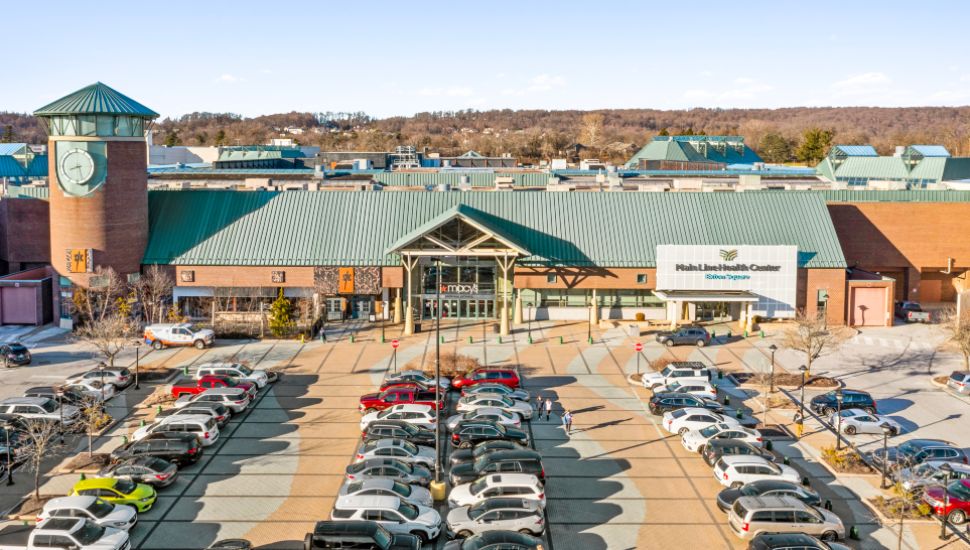 Aerial view of Exton Square Mall.