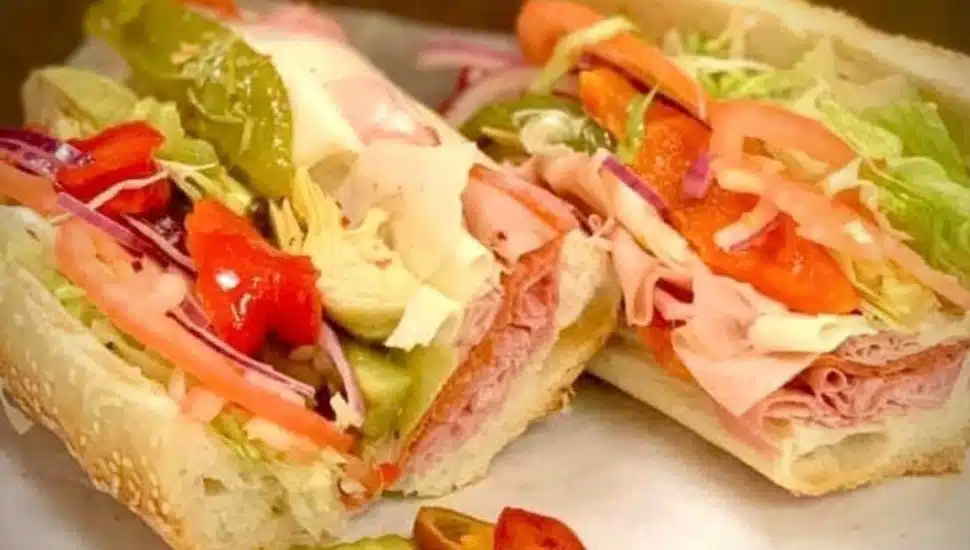 A hoagie from Dattilo's Deli.