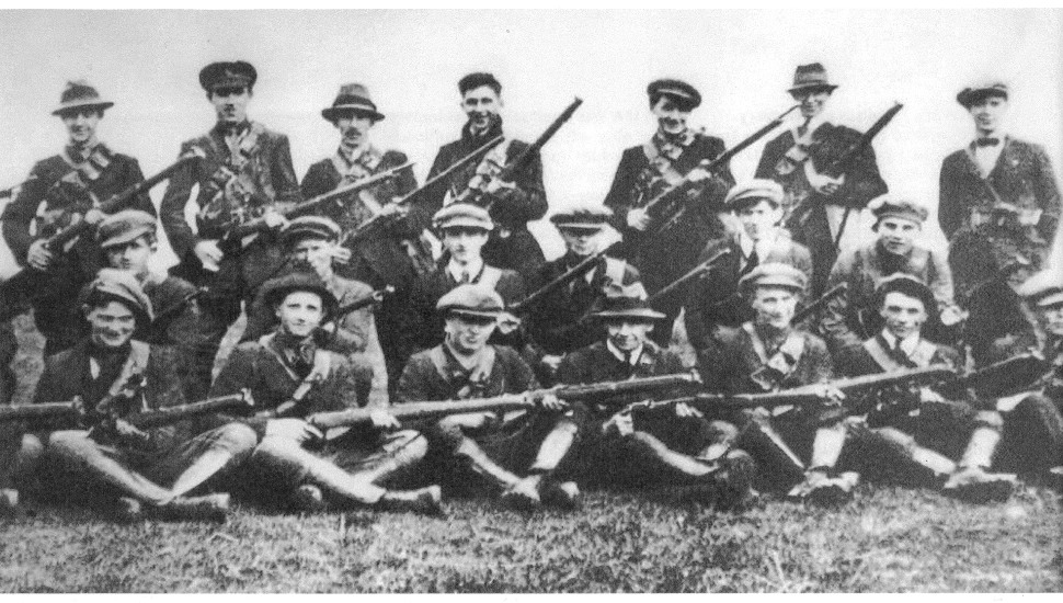 Flying Column No. 2 of the 3rd Tipperary Brigade of the Old Irish Republican Army, photographed during the early 1920s.