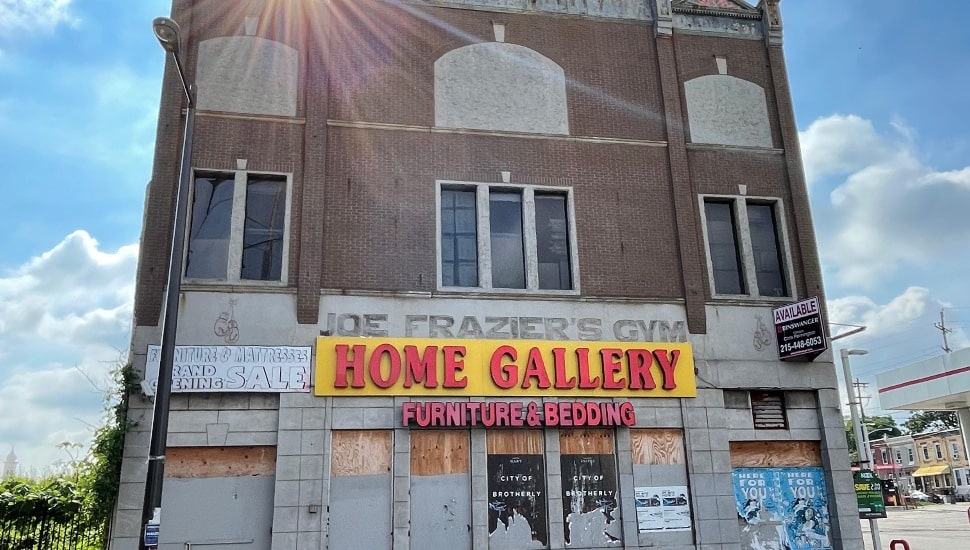 Exterior of Joe Frazier's Gym, which was later turned into a furniture shop.