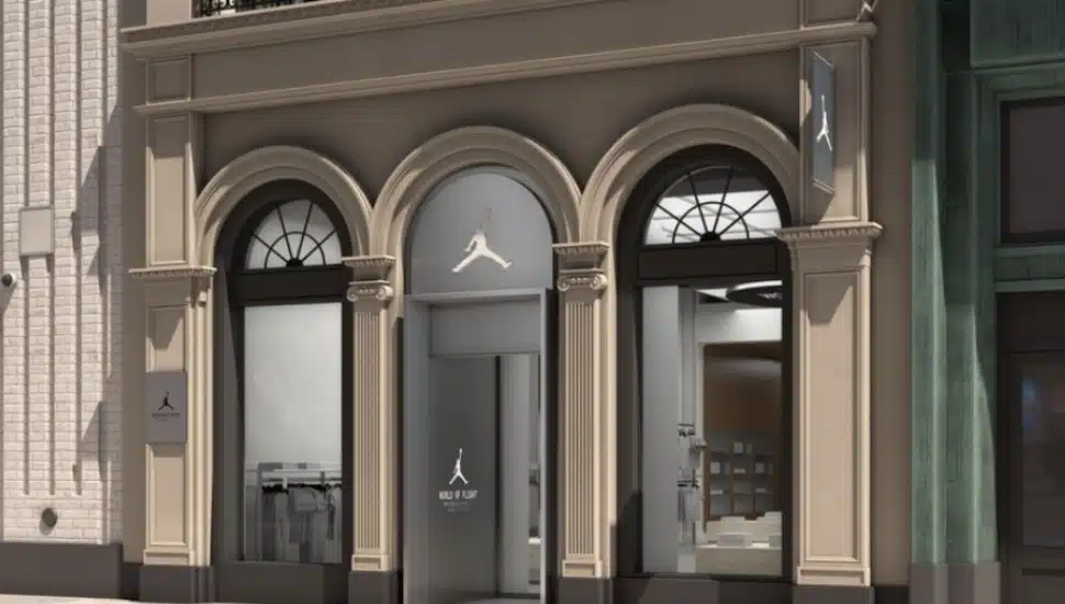 Rendering of Nike Jordan Brand World of Flight store.