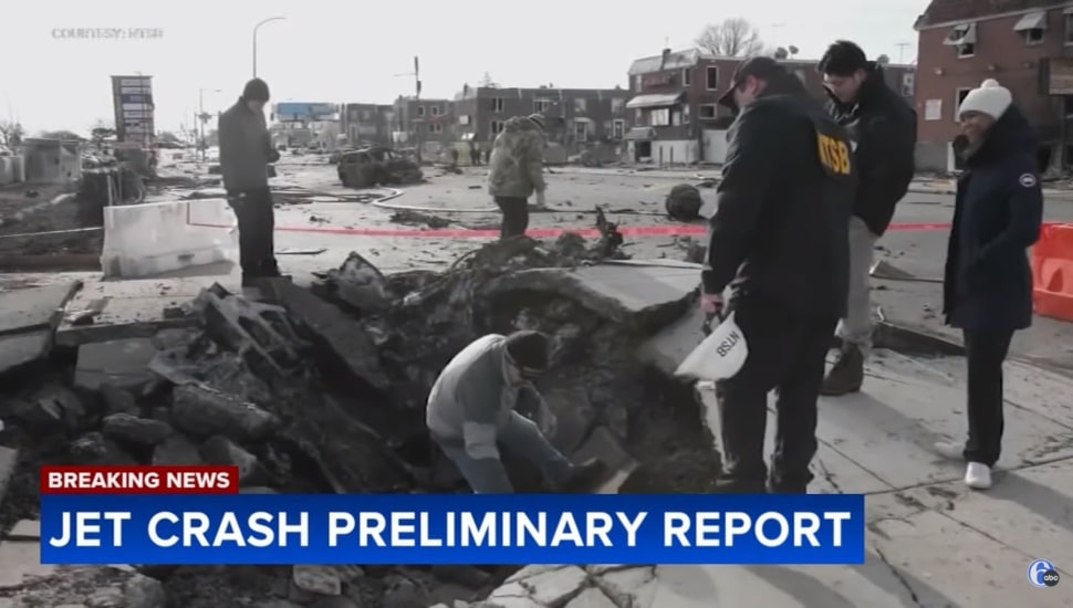 Officials looking into the damage caused by Jan. 31 Northeast Philadelphia medical jet crash.