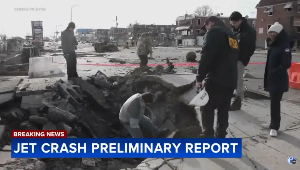 Officials looking into the damage caused by Jan. 31 Northeast Philadelphia medical jet crash.