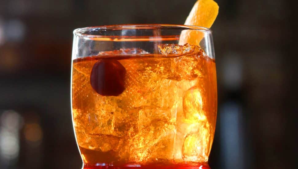 An old fashioned cocktail.