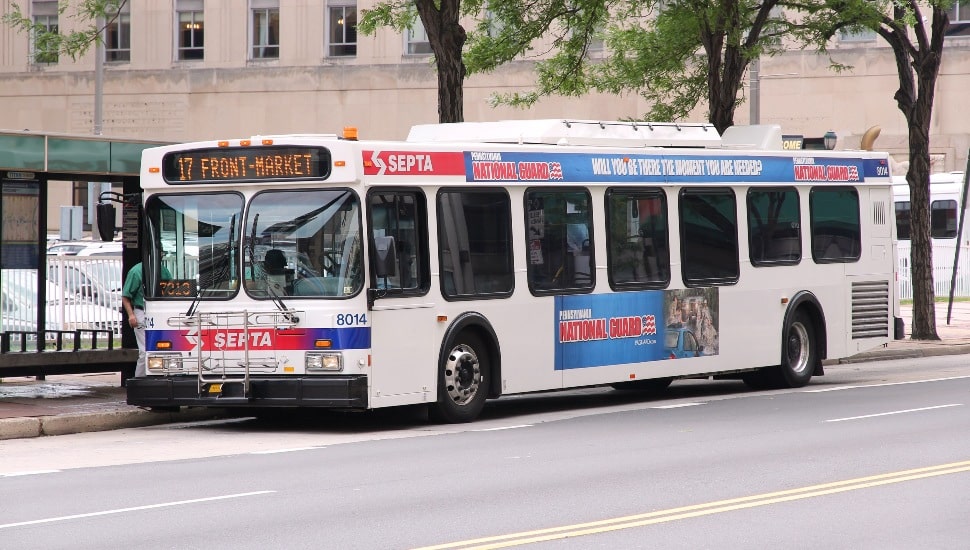A Route 17 SEPTA bus.