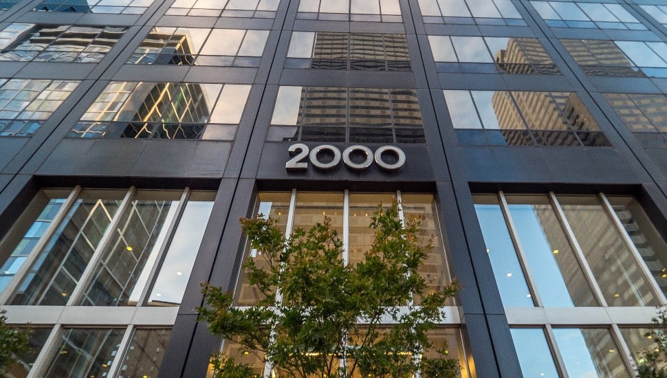 Exterior of 2000 Market Street in Center City.