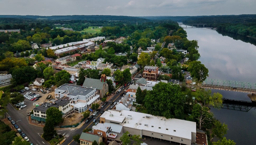Aerial overhead of New Hope.