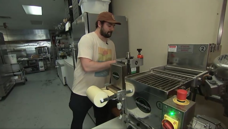 Andy Polhemus making pasta.