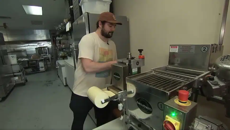 Andy Polhemus making pasta.