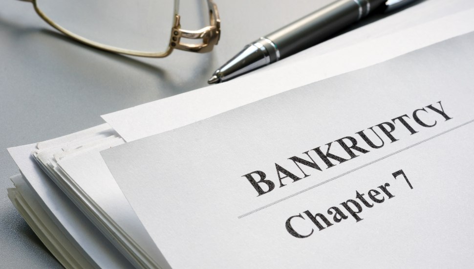 Chapter 7 Bankruptcy petition and glasses