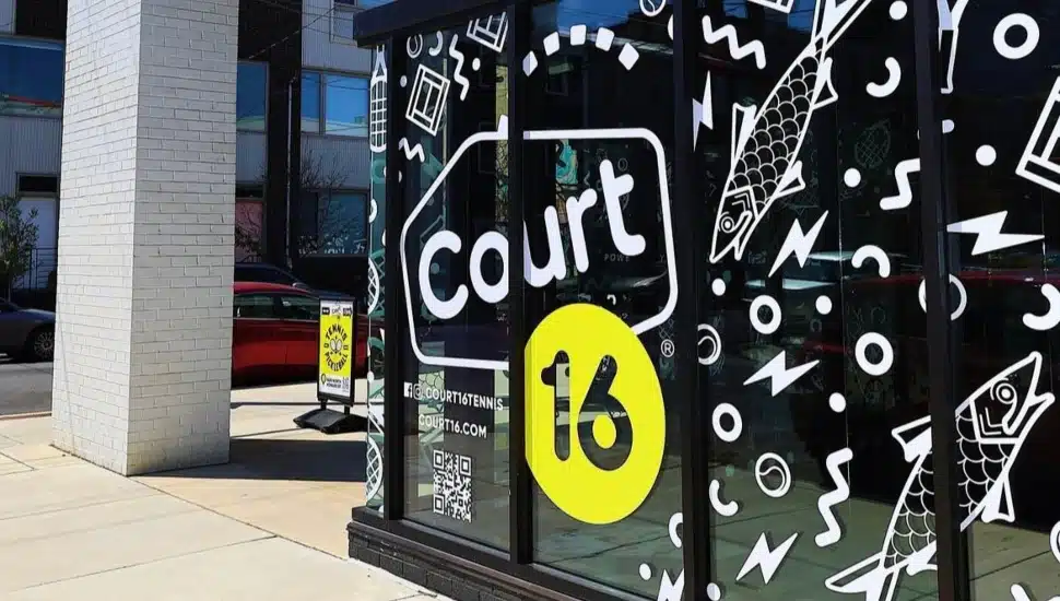 Exterior of Court 16 facility in Fishtown.
