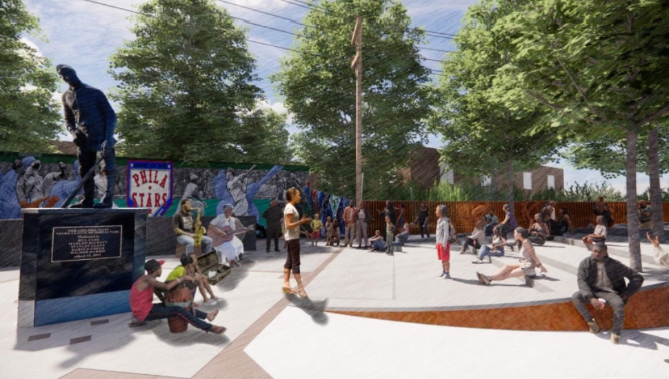 Architectural drawing of Philadelphia Stars Negro League Memorial Park.