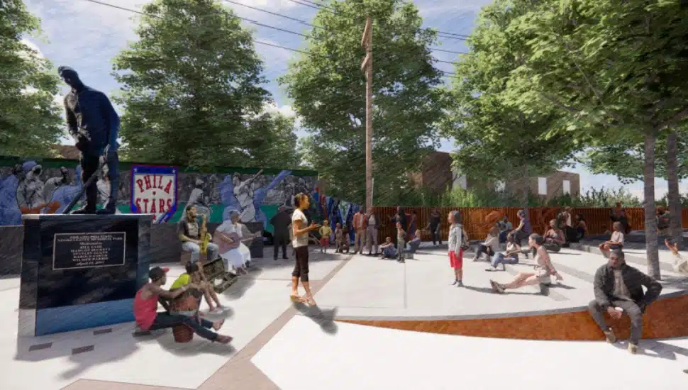 Architectural drawing of Philadelphia Stars Negro League Memorial Park.
