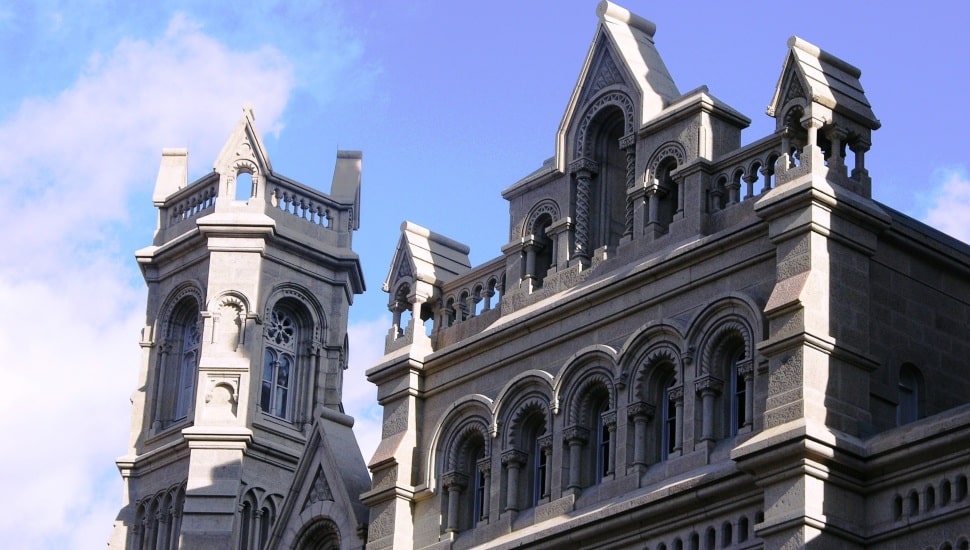 Exterior of the Masonic Temple in Philadelphia.
