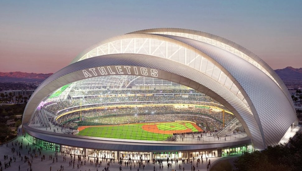 Athletics Las Vegas stadium rendering.
