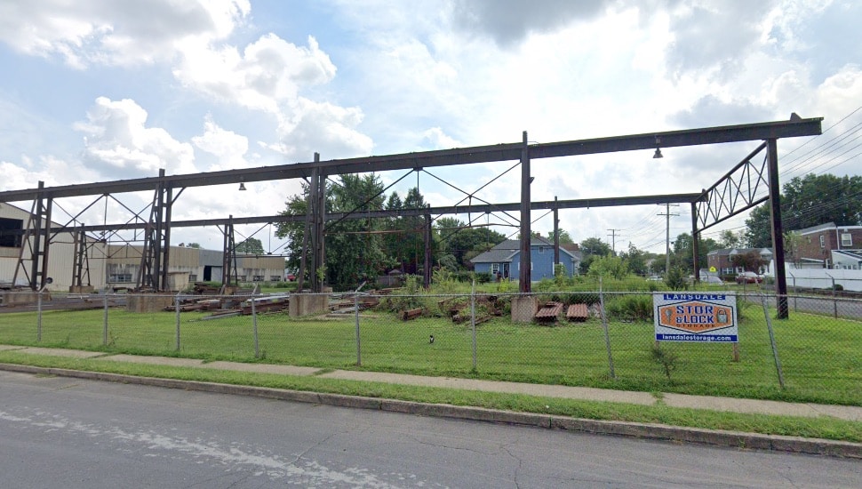 A Look at the Architectural Steel lot from the street.