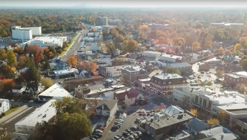 Aerial view of Jenkintown.