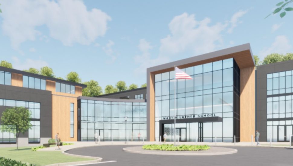A rendering of the future site of Martin Luther School in Plymouth Meeting.