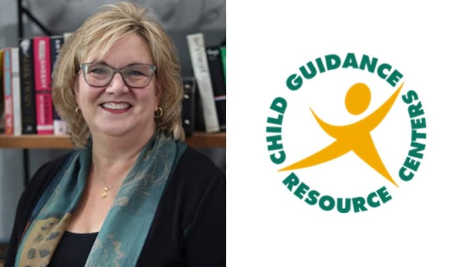 Headshot of nonprofit's new CEO and logo.