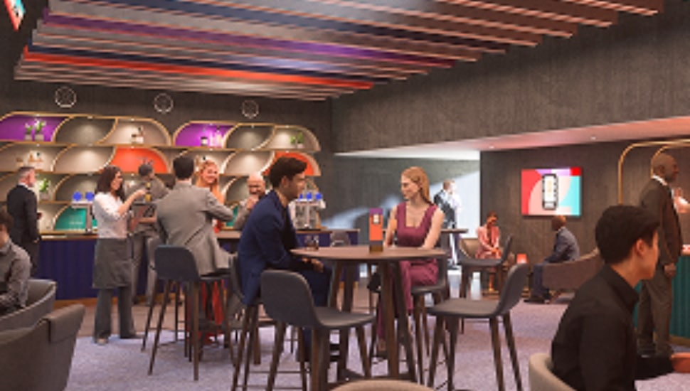 FIFA Pavilion Lounge rendering.