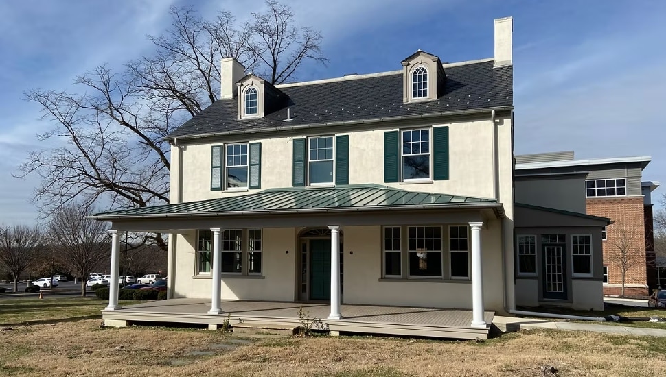 The exterior of the Pines, the home of historic abolitionist Bartholomew Fussell.