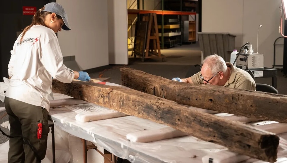 New York State Museum reassembling the Revolutionary War-era gunboat.