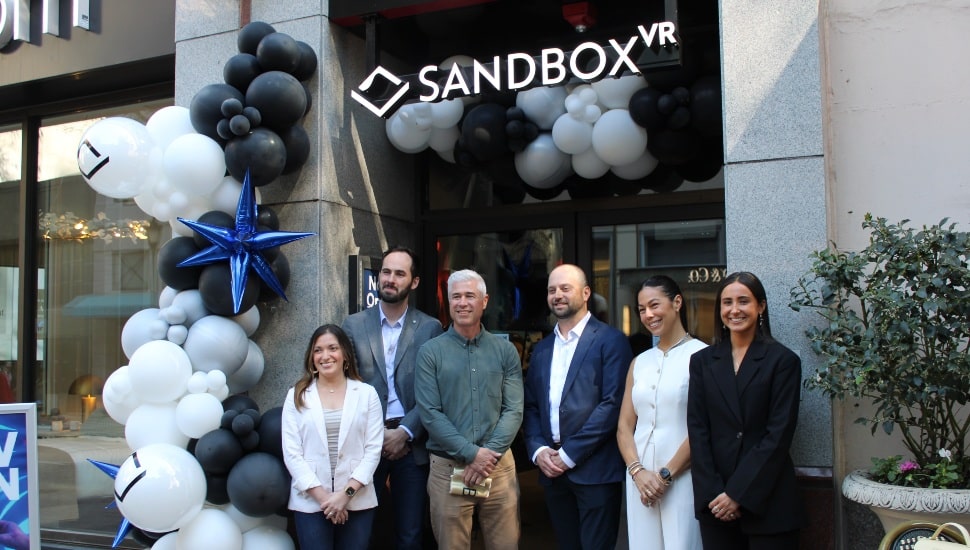 LOL Entertainment and Sandbox VR team outside the newly-opened Sandbox VR location in Center City Philadelphia.